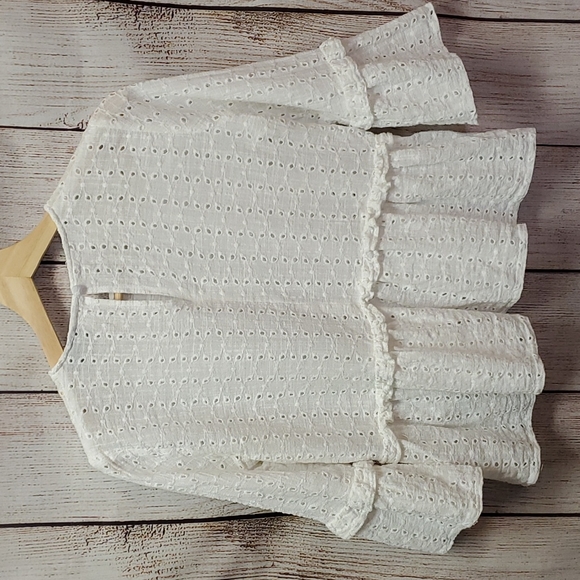 ASOS White Eyelet Ruffle Top - Picture 5 of 13